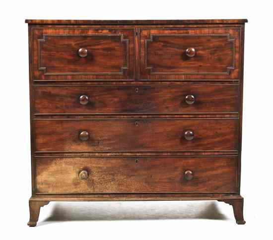 Appraisal: An English Mahogany Butler's Secretary the rectangular top over the