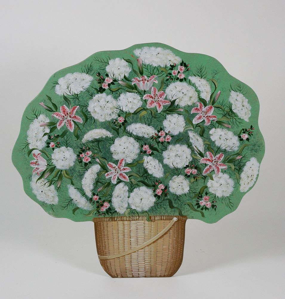 Appraisal: Janette Baker Hand Painted Wooden Queen Anne's Lace in a