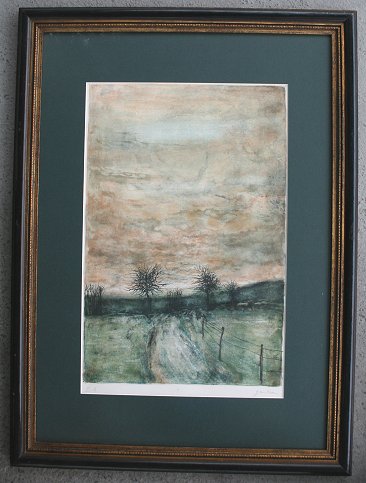 Appraisal: GANTNER Bernard French - Landscape Artist Proof Lithograph sight size