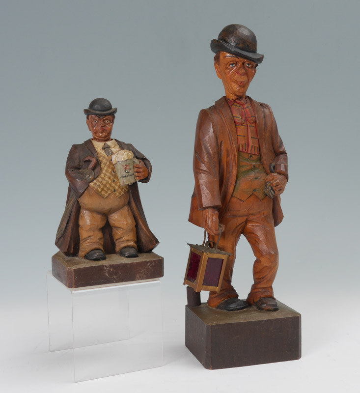 Appraisal: CARVED GERMAN WHISTLER FIGURES pieces total to include Karl Griesbaum