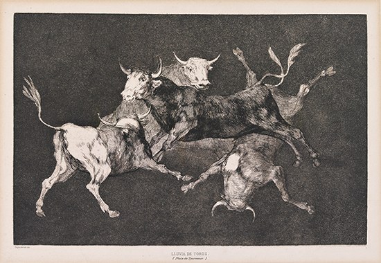 Appraisal: FRANCISCO JOS DE GOYA Al Toro y al Aire Darles