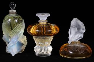 Appraisal: LALIQUE CRYSTAL PERFUMES PIECES LALIQUE CRYSTAL PERFUMES PIECES H -