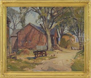 Appraisal: EMILE ALBERT GRUPPE American - VERMONT FARM Oil on canvas