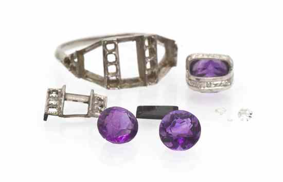 Appraisal: A Group of Jewelry Components and Loose Stones consisting of