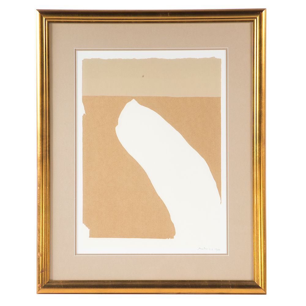 Appraisal: Robert Motherwell Untitled from Flight American - Serigraph ed pencil