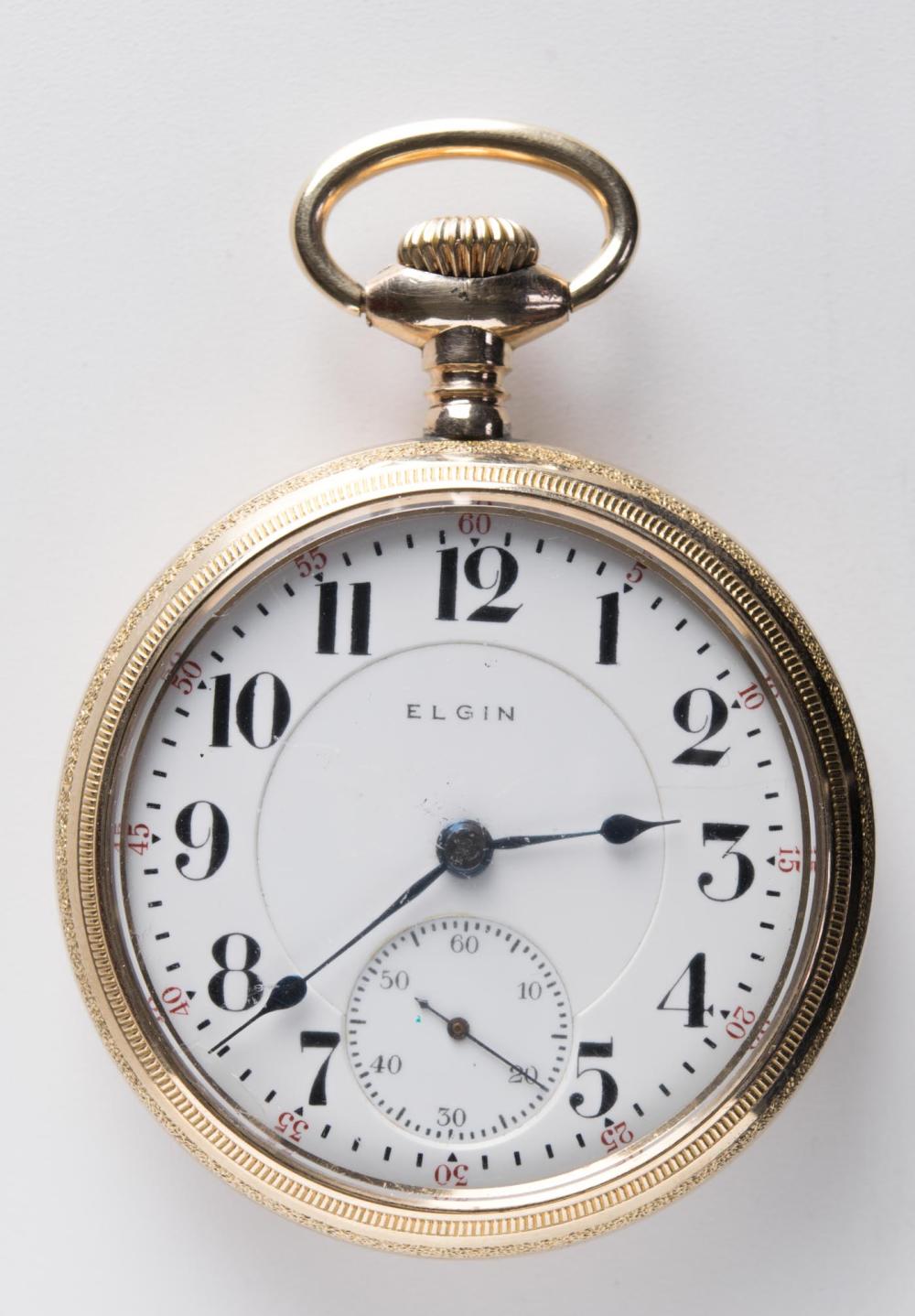 Appraisal: ELGIN MODEL OPEN FACE VERITAS POCKET WATCH having hour minute