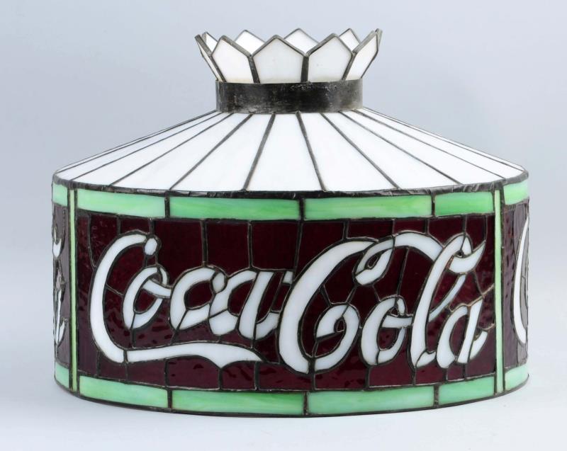 Appraisal: Coca-Cola Replica Leaded Glass Shade Circa 's to 's and