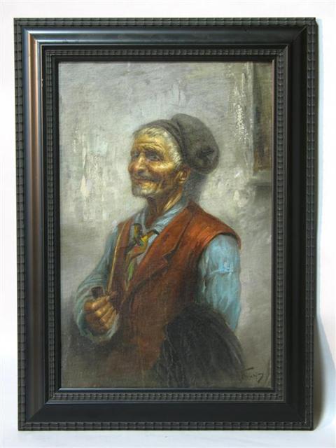 Appraisal: RAPHAEL FRIGERIO ITALIAN OLD MAN Oil on canvas board x