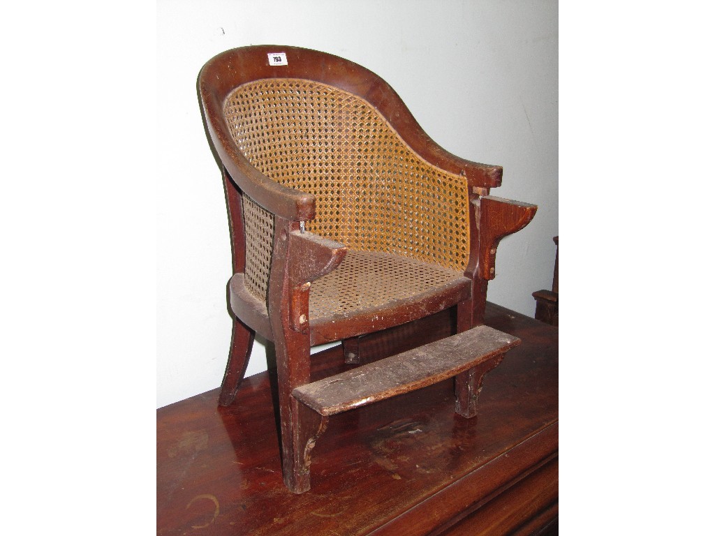 Appraisal: Child's cane back chair