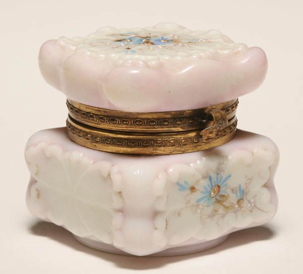 Appraisal: Wavecrest hand painted box with brass trim C F Monroe