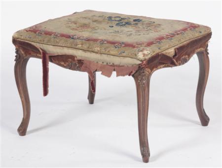 Appraisal: A th century carved rosewood stool In the Louis XV