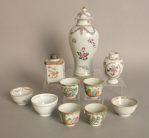 Appraisal: Group of export porcelain together with a Samson garniture