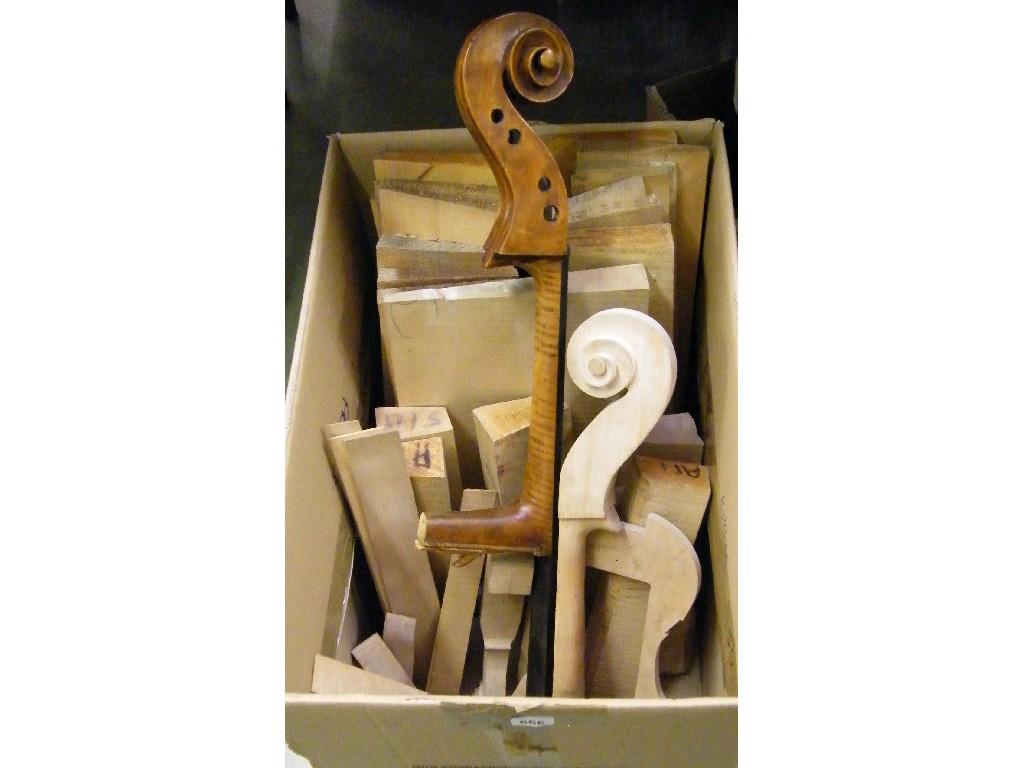 Appraisal: Quantity of violin making wood