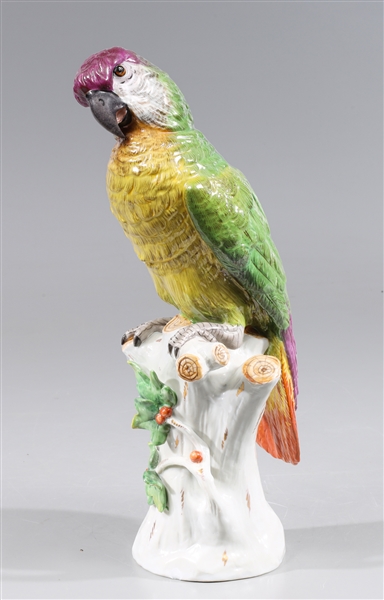 Appraisal: Antique Volkstedt Thuringia painted porcelain parrot c overall good condition