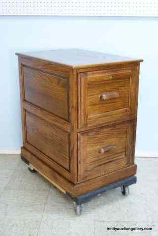 Appraisal: Solid Oak Drawer File CabinetThis is a very nice solid