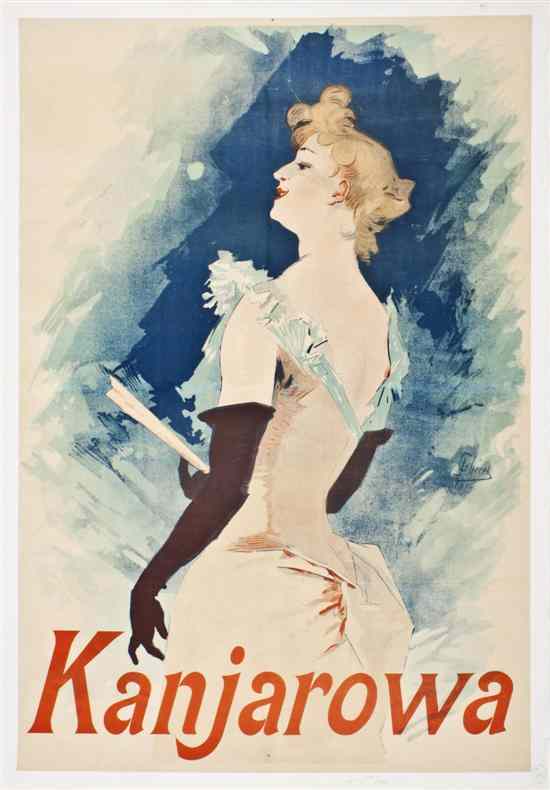 Appraisal: Jules Cheret French - Kanjarowa vintage poster x inches