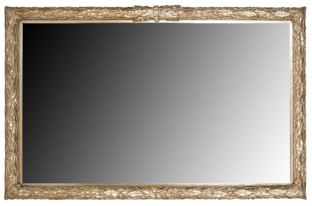 Appraisal: RECTANGULAR GILTWOOD MIRRORthe beveled glass mirror plate within a surround