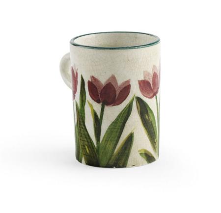 Appraisal: WEMYSS MINIATURE MUG EARLY TH CENTURY decorated with tulips T