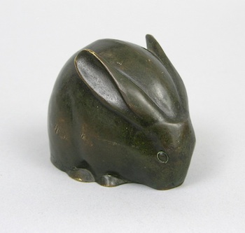 Appraisal: Edouard Marcel Sandoz Swiss - Lapin A cast bronze rabbit