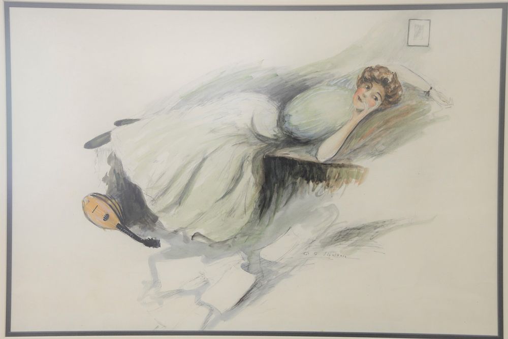 Appraisal: Charles Sheldon - watercolor and pencil on paper Illustration Glamour