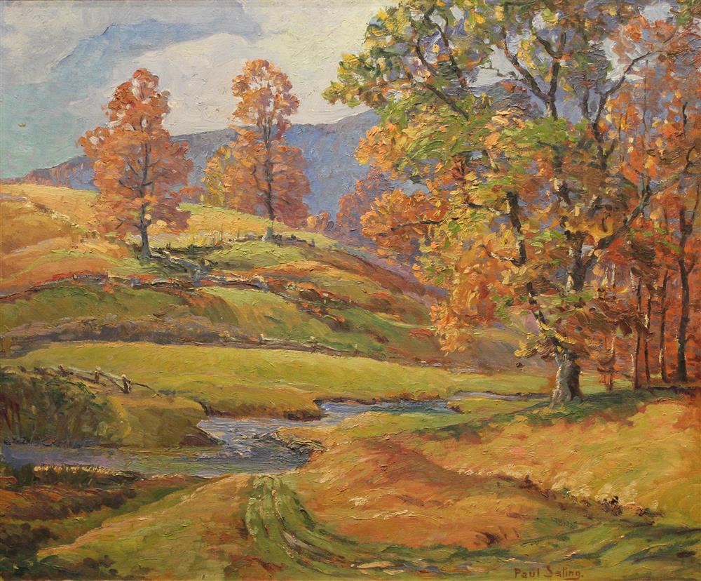 Appraisal: PAUL SALING AMERICAN - TROUT BROOK Oil on canvas x