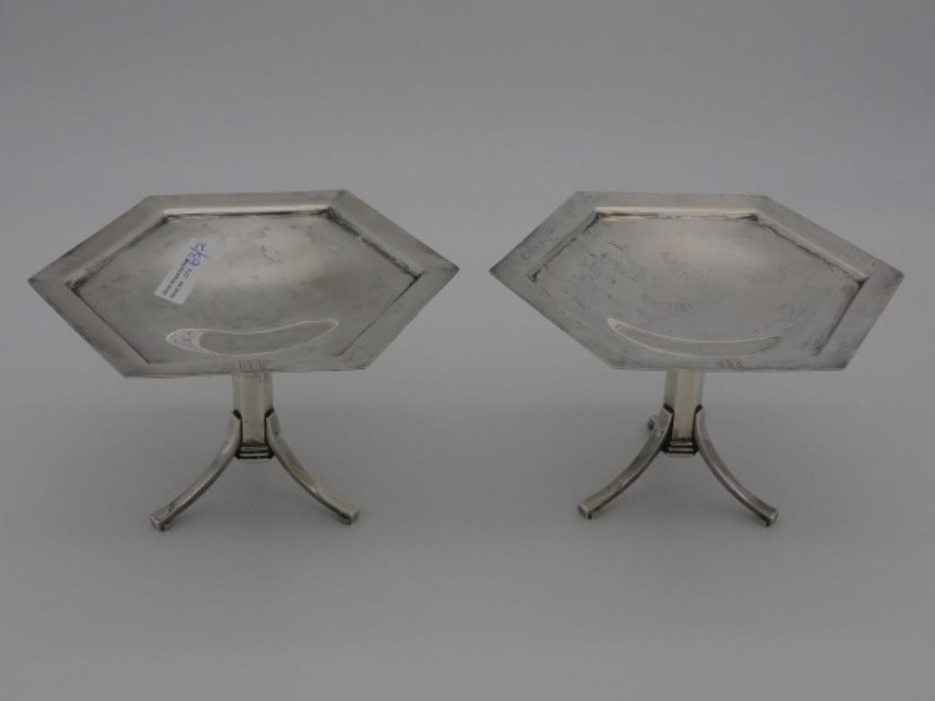 Appraisal: Charter Co Hexagonal with tripod footed base high wide Both