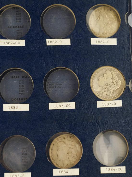 Appraisal: Morgan Silver Dollars Different dates in book Circulated condition