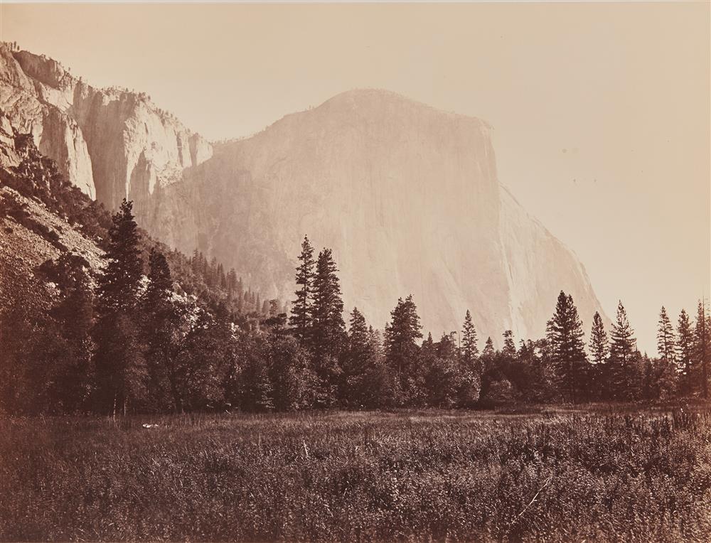 Appraisal: CARLETON WATKINS American - El Capitan Yosemite Valley mammoth plate