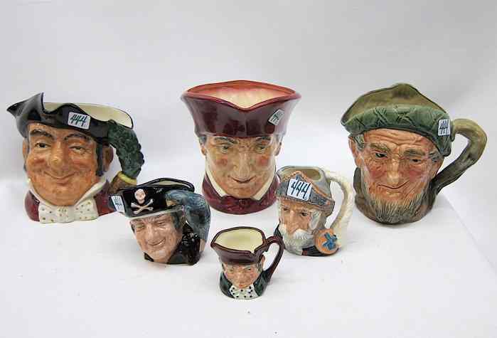 Appraisal: SIX ROYAL DOULTON CHARACTER TOBY JUGS ''Mine Host '' D