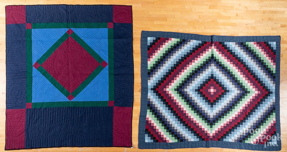 Appraisal: Two Amish quilts Two Amish quilts mid late th c