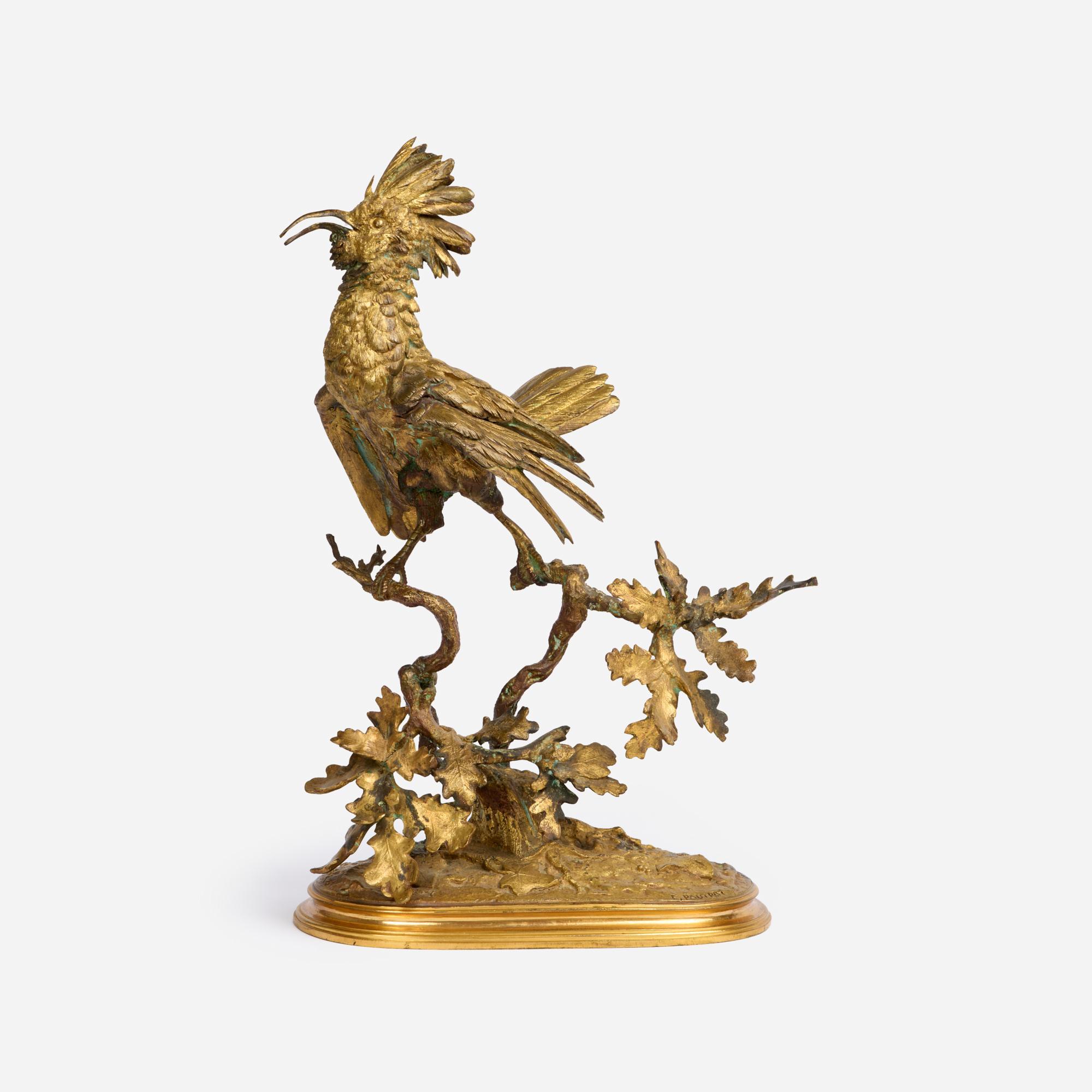 Appraisal: FERDINAND PAUTROT BRONZE HOOPOE HEIGHT Ferdinand Pautrot French - Hoopoe