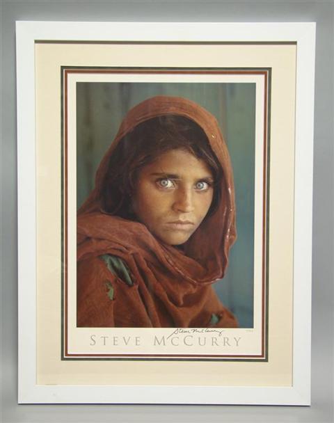 Appraisal: STEVE MCCURRY AMERICAN - AFGHAN GIRL IN A REFUGE CAMP