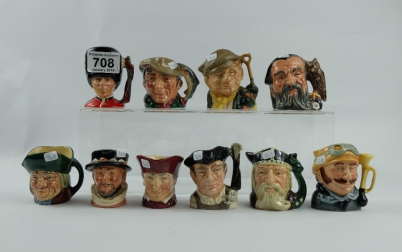 Appraisal: A collection of Royal Doulton miniature character jugs to include