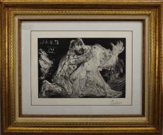 Appraisal: Pablo Picasso - Viol Avec Un Coq Etching drypoint and