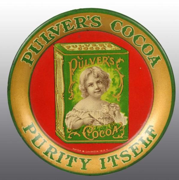 Appraisal: Pulver's Cocoa Tip Tray Description Manufactured by Meyer and Levinson