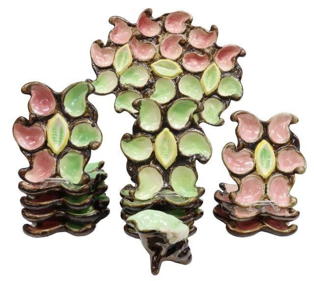 Appraisal: lot of French faience oyster service mid th c having