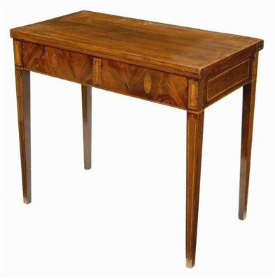 Appraisal: A th century mahogany tea table the kingwood banded top