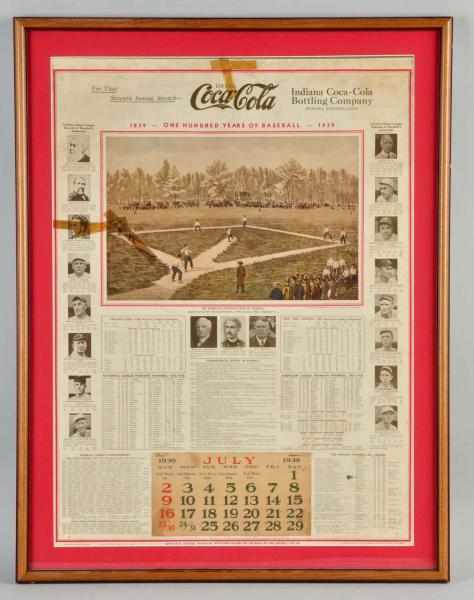 Appraisal: Coca-Cola Years of Baseball Poster Description Complete with what remains