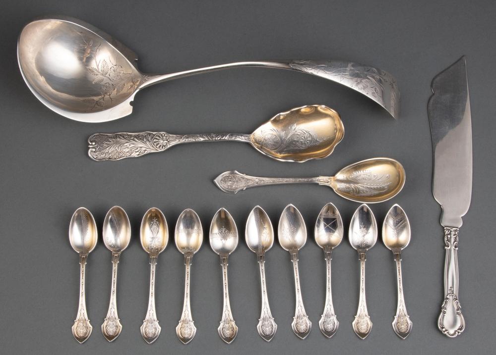 Appraisal: AMERICAN VICTORIAN STERLING SILVER FLATWAREGood Group of American Victorian Sterling