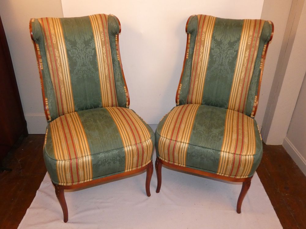 Appraisal: PAIR REGENCY STYLE CHAIRS Fine pair of custom Regency style