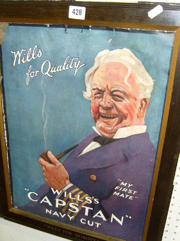 Appraisal: An early th century coloured advertising poster for Wills Capstan