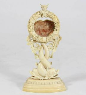 Appraisal: German ivory watch holder German ivory watch holder th century