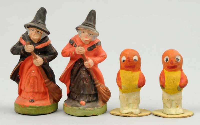 Appraisal: Lot of Small Halloween Figures Description Includes two finely molded