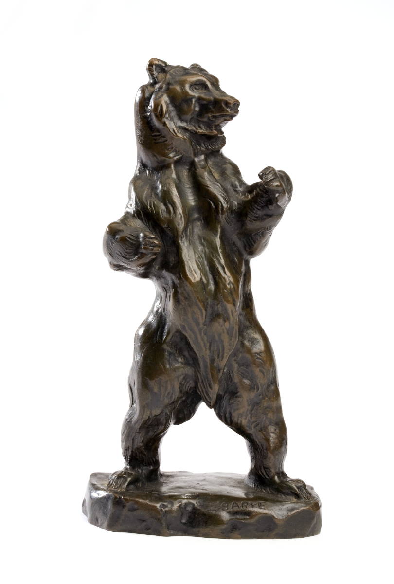 Appraisal: BRONZE FIGURE OF A STANDING BEAR AFTER ANTOINE-LOUIS BARYE FRENCH