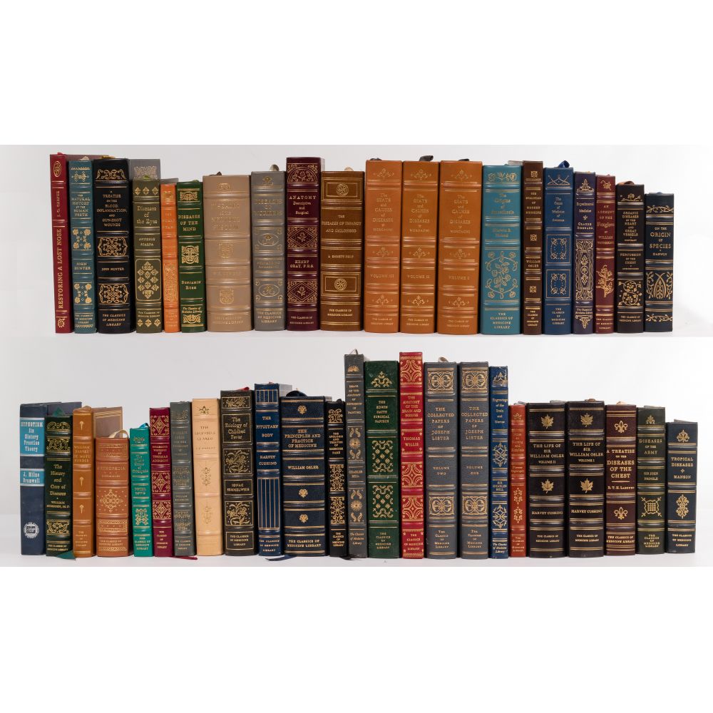 Appraisal: MEDICAL BOOK ASSORTMENT items for medical reference most having leather