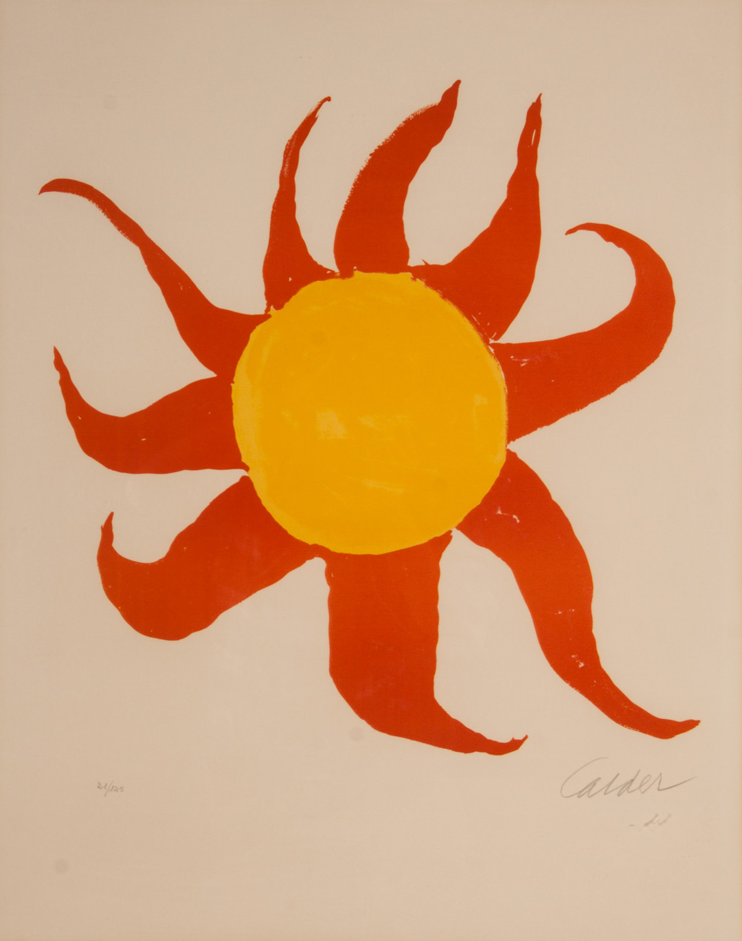 Appraisal: a Alexander Calder Sun color lithograph American - ed signed