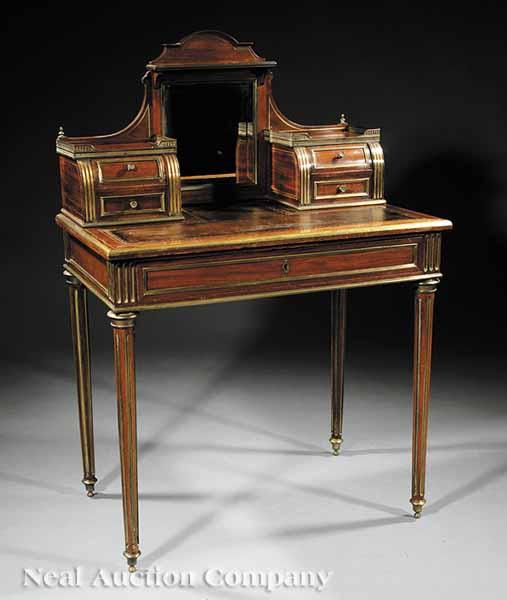 Appraisal: A Louis Philippe Brass-Mounted Mahogany Bonheur du Jour th c