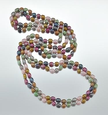 Appraisal: A Long Strand of Multicolor Freshwater Cultured Pearls A long