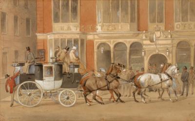 Appraisal: Henry Alken The Arrival of the Coach outside the Hatchetts