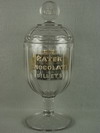 Appraisal: ADVERTISING JAR - RARE PRESSED GLASS DRUG STORE JAR ADVERTISING